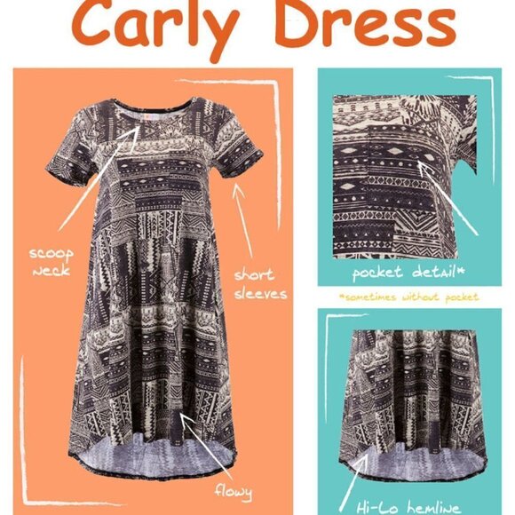 Red White and Blue striped LuLaRoe dress - Picture 7 of 7